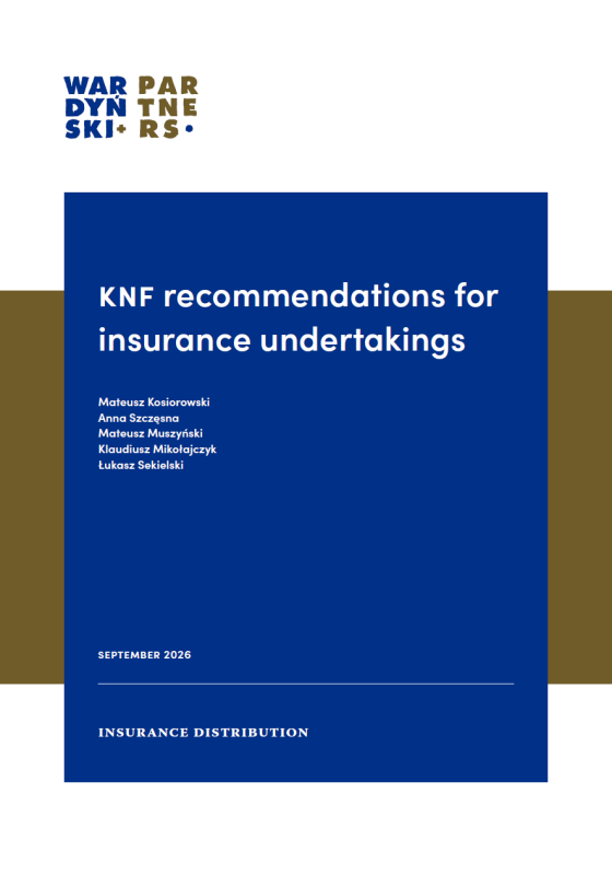KNF recommendations on insurance distribution